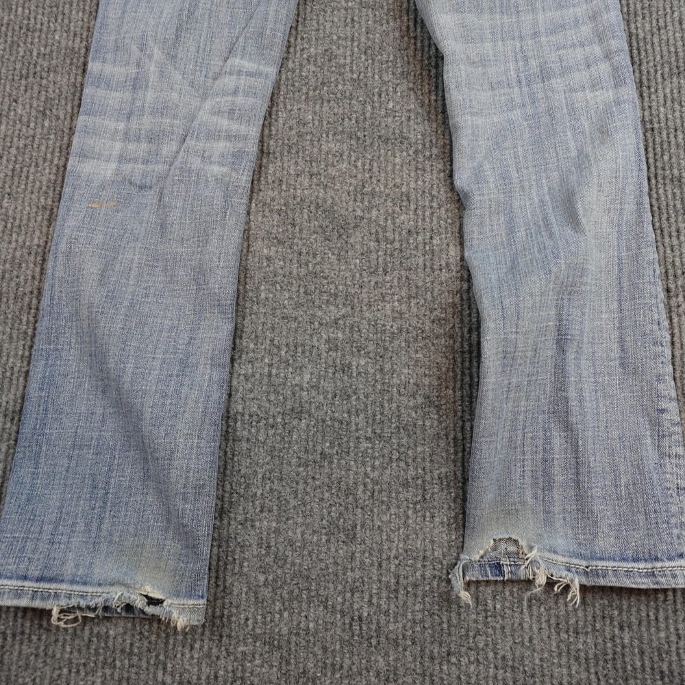 Miss Me Jeans Womens 30 Light Wash Ankle Straight Cross Rhinestone Pockets - Picture 8 of 13